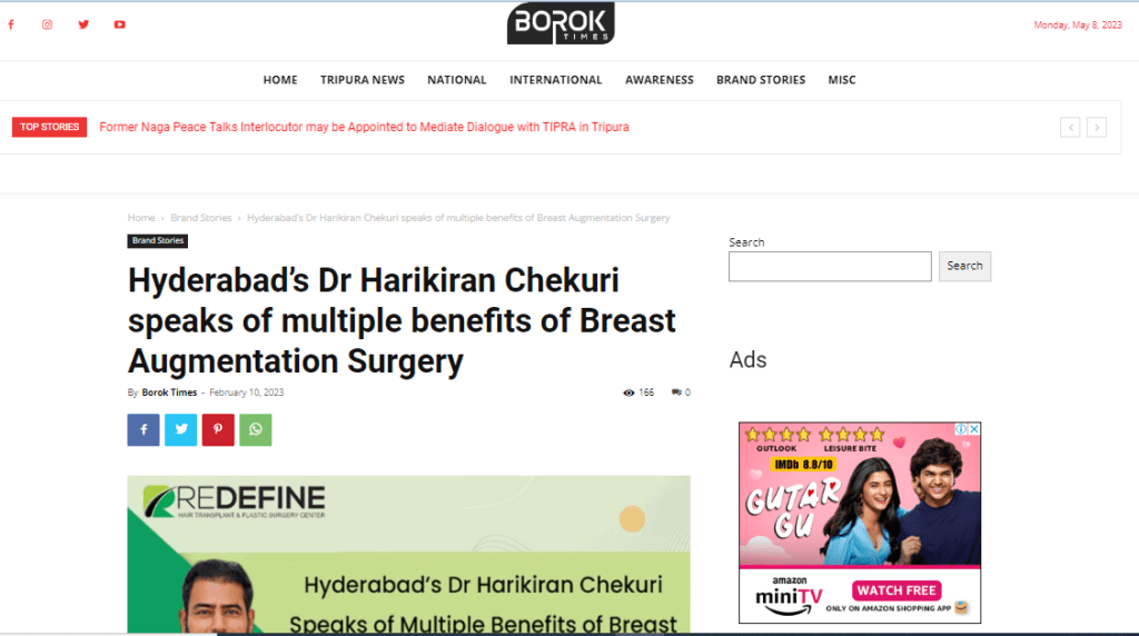 Borok Times Press Release | Dr. Harikiran