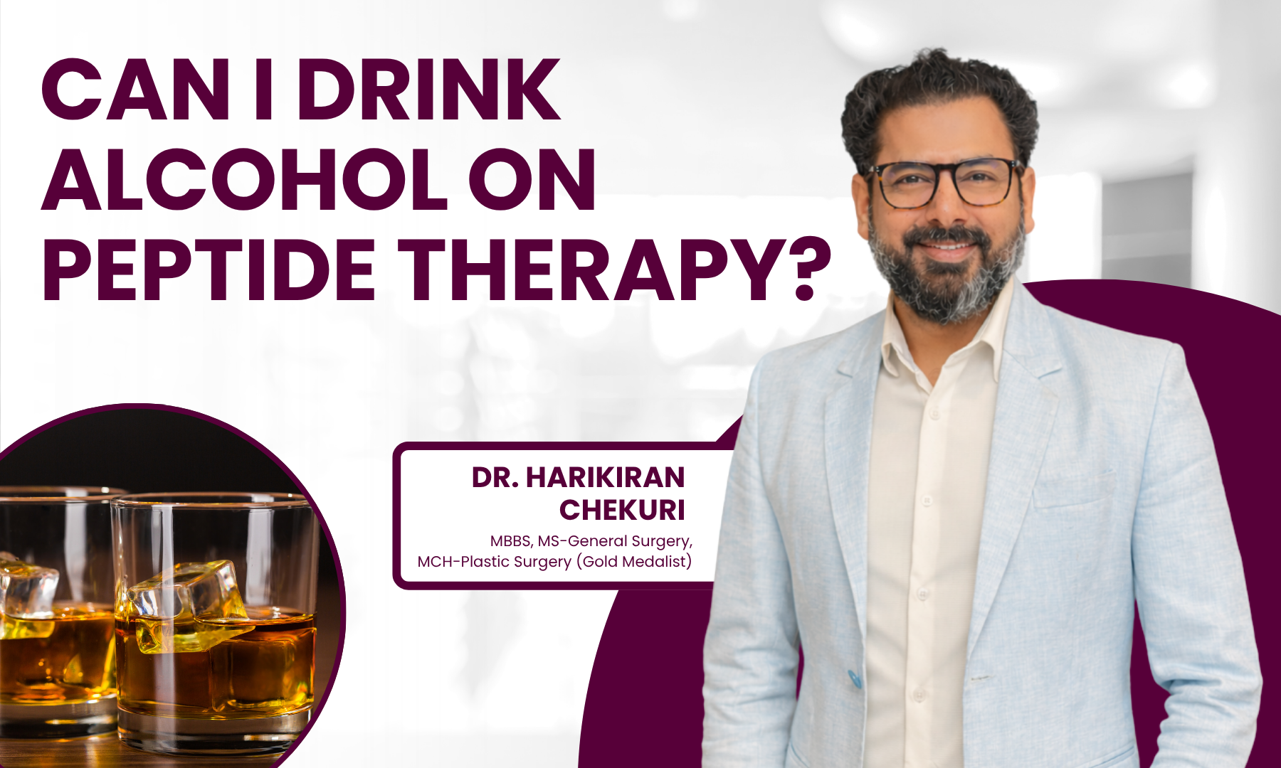 Can I Drink Alcohol on Peptide Therapy | Redefine Can I Drink Alcohol on Peptide Therapy - Dr. Harikiran Chekuri